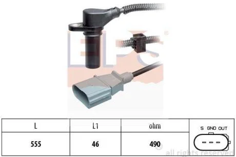 Датчик положення к/вала Skoda Fabia, Roomster 06- /VW Polo 1.9 TDi 01- EPS 1 953 505