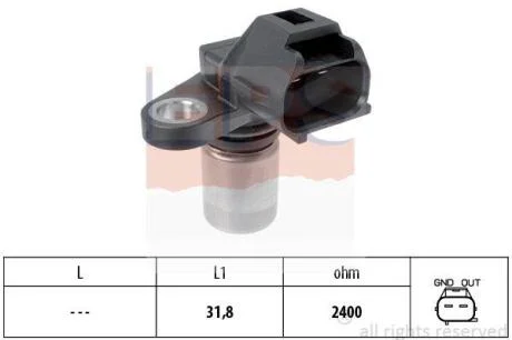 TOYOTA датчик обертів двигуна Land Cruiser 3,0D 00- EPS 1 953 509