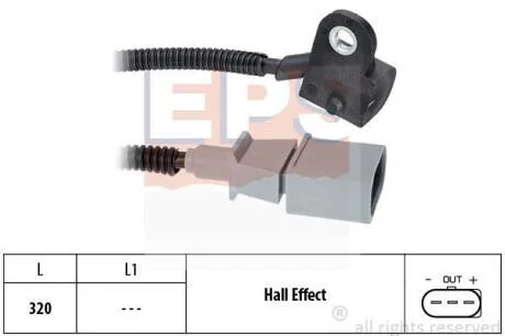Датчик положення розпод.валу Audi A3 2.0 TDI 05-, Skoda Fabia 1.4TDI, Seat Altea 1.9 TDI, 05- EPS 1 953 535