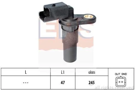 Датчик положення колінвала Renault Clio 1.4/1.6 05-/Megane III 1.6/Scenic 1.6 05- EPS 1 953 536