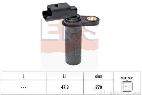 Датчик положення к/вала Dacia Duster 1.5 Dci 10- Logan 1.5 Dci 07- Nissan Micra (K12) 1.5 Dci 05- Renault Megane II 1.5 Dci 07- EPS 1 953 538