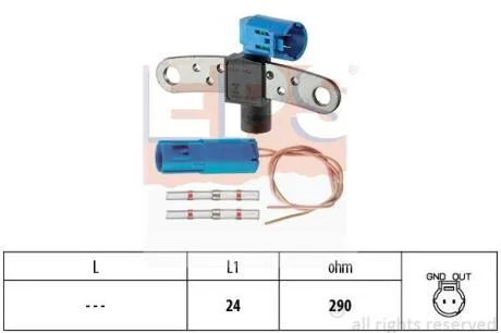 RENAULT датчик колінвала з розємом Dacia Logan,Megane,Kangoo,Laguna,Clio EPS 1 953 543K