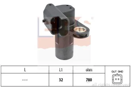 OPEL датчик обертів двигуна Vivaro 1,9DTI 01-,Renault Trafic II EPS 1 953 553