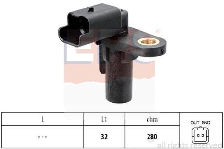 Датчик положення к/вала Nissan Primastar /Opel Vivaro /Renault Espace IV, Laguna II, Megane III 1.4-1.9dCi-2.0 01- EPS 1 953 579