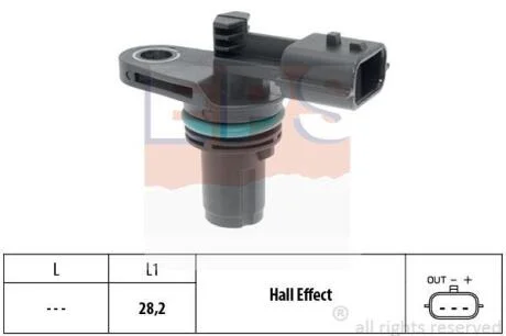 RENAULT датчик обертів р/вала Dokker,Duster,Logan,Kangoo,Master III,Trafic III,nissan,DB 1.0/1.5dCi 01- EPS 1 953 616