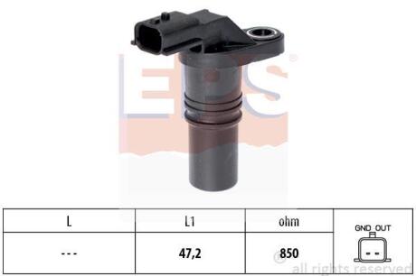 Датчик положення к/вала Dacia Logan, Sandero /Nissan Almera, Micra III, Interstar, Primastar /Renault Clio II-III, Megane III, Scenic III 1.5Dci-1.9Dci 01- EPS 1 953 645