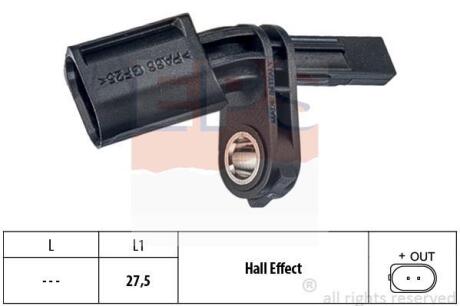 VW датчик ABS передн.прав.Golf,Passat,T5,Skoda Octavia,Seat,Audi EPS 1 960 006