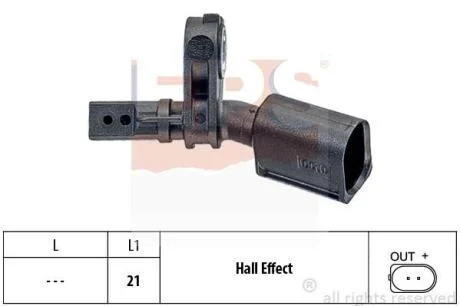 VW датчик ABS передн.прав.Polo,Skoda Fabia,Seat,Audi EPS 1 960 010