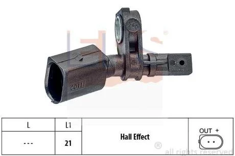 Датчик ABS VAG Polo /Fabia/Ibiza 99 - перед. лiвий EPS 1 960 011