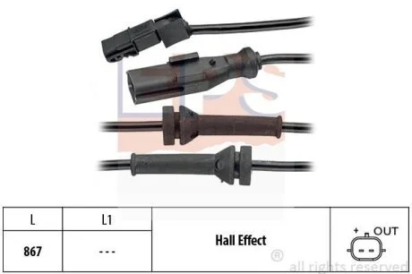 RENAULT датчик ABS задн.Megane,Scenic EPS 1 960 053