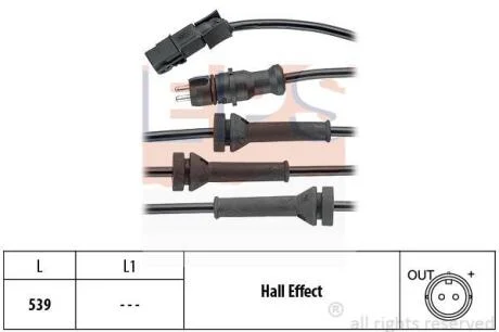 RENAULT датчик ABS передн.Megane,Scenic EPS 1 960 054