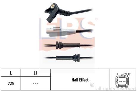 CITROEN датчик ABS передн.Berlingo (B9) 08-, C4 Picasso,Peugeot Partner EPS 1 960 092