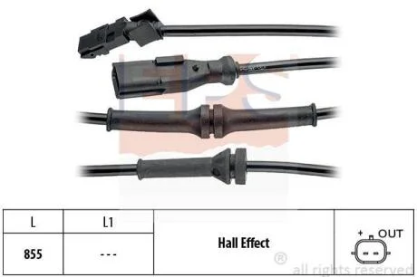 Датчик ABS зад. Renault Megane 08- EPS 1 960 104