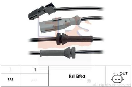 RENAULT датчик ABS задн. лів Kangoo 08- EPS 1 960 144