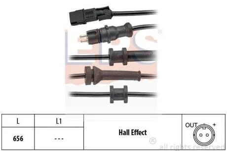 Датчик задн. ABS RENAULT Laguna II 01- EPS 1 960 153