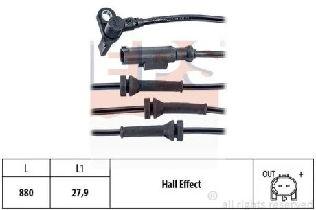 FIAT датчик ABS задн.Bravo II 07-,Stilo 02-,Lancia EPS 1 960 163