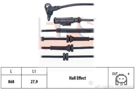 FIAT Датчик ABS перед. 500L 0.9-1.6 13- EPS 1 960 165