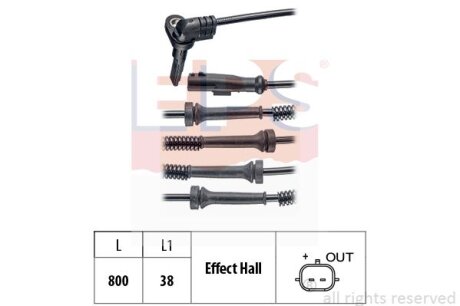 RENAULT Датчик ABS TRAFIC 1.6/2.0 14-, NISSAN NV300 Kombi 1.6 16-, OPEL VIVARO 1.6 14-, FIAT TALENTO 1.6 16- EPS 1 960 219