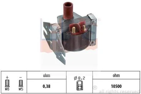 DB котушка запалювання ОМ102/103/116 85- EPS 1 970 178