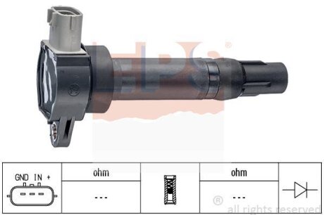 Котушка запалювання Citroen C4 Aircross 1.6 12- /Mitsubishi Lancer VIII 1.5/1.6 08-/Peugeot 4008 1.6 12- EPS 1 970 505