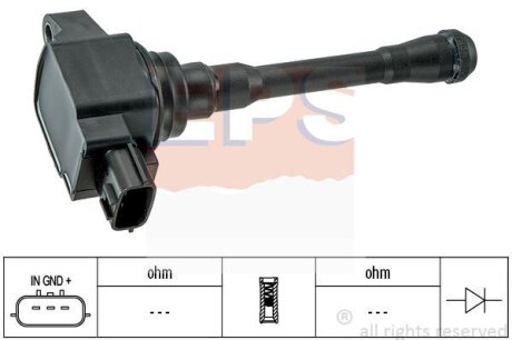 Котушка запалювання Nissan Juke 1.6 10-/X-Trail 2.5 07-/ Qashqai 10-/Infiniti FX50 08-/Renault Clio V 1.0 19- EPS 1 970 552