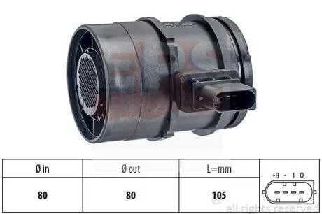 Витратомір повітря BMW 1 E81/3 E90/ DB Vito, Viano 2.0d/3.0d 09.03- EPS 1 991 126