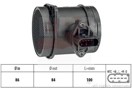 Витратомір повітря Audi A3 (8P) 3.2 V6 quattro 03-09/ VW Golf V R32 (1K) 3.2 V6 4motion 06-08 EPS 1 991 194