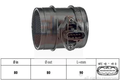 OPEL Расходомер воздуха Astra H 2,0 EPS 1 991 300