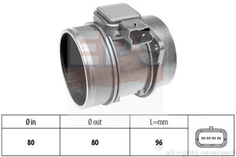 OPEL Расходомер воздуха Astra H,Vectra C,Alfa Romeo,Fiat 2.0CDTI EPS 1 991 303