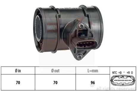 OPEL витратомір повітря Meriva 1,3-1,7CDTI -10 EPS 1 991 315