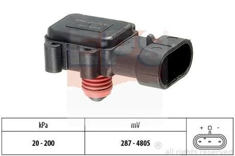Датчик тиску в колекторі Opel Astra/Combo/Corsa 1.7TDI 00- EPS 1 993 024