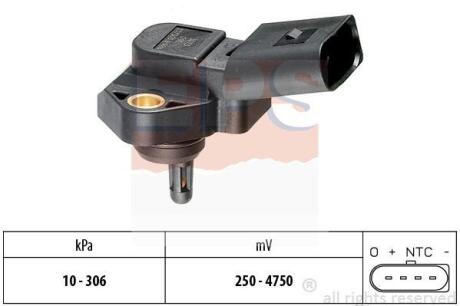 VW Датчик тиску у впускному трубопроводі BORA Variant (1J6) 1.9 TDI 01-05, GOLF IV Variant (1J5) 1.9 TDI 01-06, SEAT TOLEDO II 1.9 TDI 00-04 EPS 1 993 073