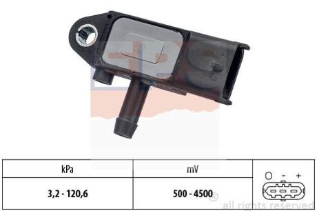 OPEL датчик тиску надуву (CR) Astra, Zafira, Vectra, 1,3-1,9CDTI 04- EPS 1 993 273