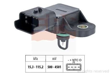 CITROEN датчик тиску повітря C1/C3/C4 Cactus/C-Elysse 1,0-1,2VTi EPS 1.993.347