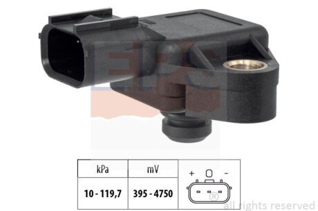 MAZDA Датчик тиску повітря CX-5 2.0-2.5 11-, MITSUBISHI OUTLANDER II 3.0 06-, PAJERO SPORT 3.0 08- EPS 1 993 383