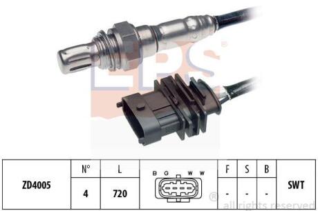 Лямбда-зонд перед каталізатором Opel Astra G 1.4/1.6 /Vectra B 1.6 /Zafira A 1.6 EPS 1 997 340
