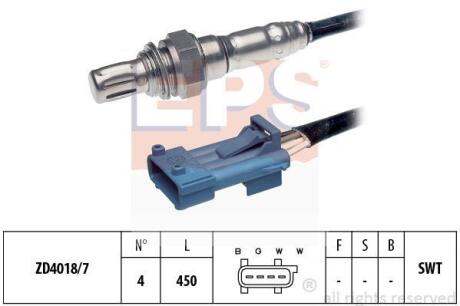 Лямбда-зонд CITROEN BERLINGO/MINIVAN, C3 PICASSO, C4, C4 GRAND PICASSO I, C4 I, C4 PICASSO I, XSARA PICASSO FIAT FIORINO 1.2-3.0 09.92- EPS 1 998 078