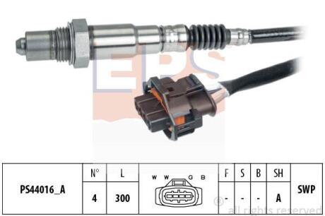ЛЯМБДА-ЗОНД (КІЛЬКІСТЬ ДРОТІВ 4, 300ММ) CHEVROLET CRUZE, TRAX, OPEL ADAM, AGILA, ASTRA G 1.0-3.2 03. EPS 1 998 267