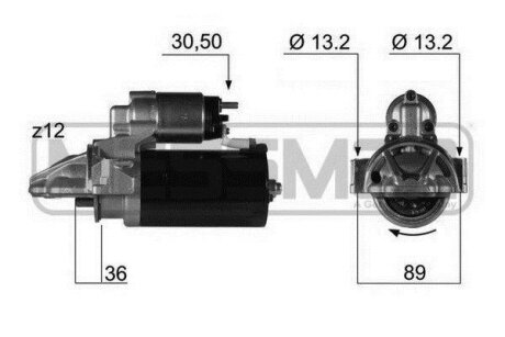 Стартер FORD/PSA TRANSIT/JUMPER/DUCATO/BOXER 06- 2.2-3.2 D ERA 220353