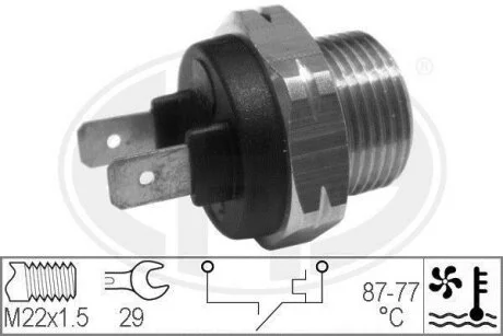 Датчик вмикання вентилятору (датчик включения вентилятора радиатора) ERA 330167