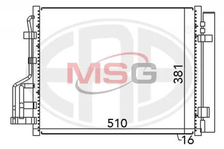 Радiатор кондицiонера з осушувачем ERA 667122