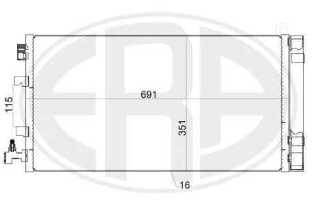 Радiатор кондицiонера з осушувачем ERA 667155