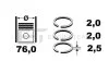 Комплект кілець на поршень ET ENGINETEAM R1004400 (фото 2)