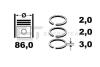 Комплект поршневых колец (86мм/STD) Mazda 3 6 2.0В 02-10 ET ENGINETEAM R4000900 (фото 2)