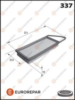 Фильтр воздушный PEUGEOT 407 1.8/2.0 EUROREPAR 1607193280