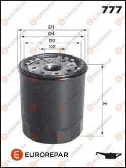 Фильтр масляный DODG CARAVAN II 95-01, CARAVAN III 00-, NEON II 99-, LEXUS: ES EUROREPAR 1609563480