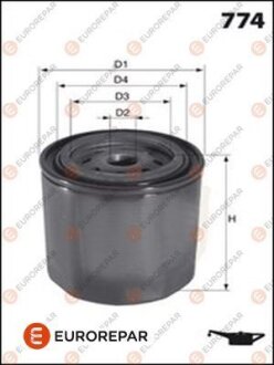 Фильтр масляный NISSAN/RENAULT 1.9D-3.0D 08- EUROREPAR 1609565380