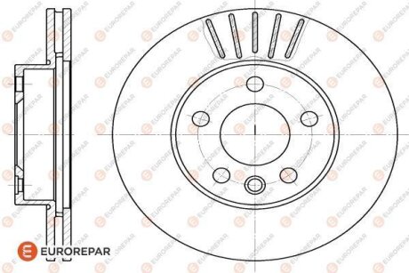 !ЗАМЕНА=1667858680 Диск тормозной VW TRANSPORTER IV 1.9-2.8 90-03 передний D=280мм. EUROREPAR 1618874080