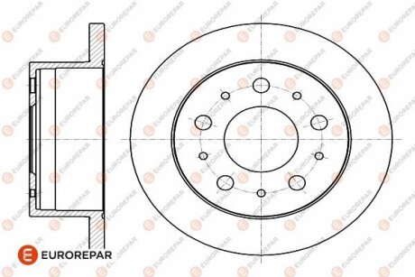 Диск гальмівний задній (кратно 2) Jumper3-Boxer3 DIAM 280 EP 16 PSA EUROREPAR 1642766780