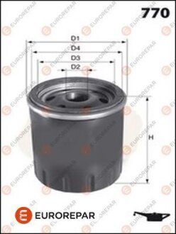 Фильтр масляный GM CRUZE/ASTRA G/AVEO/CORSA B 05 1.4-2.5 EUROREPAR E149202